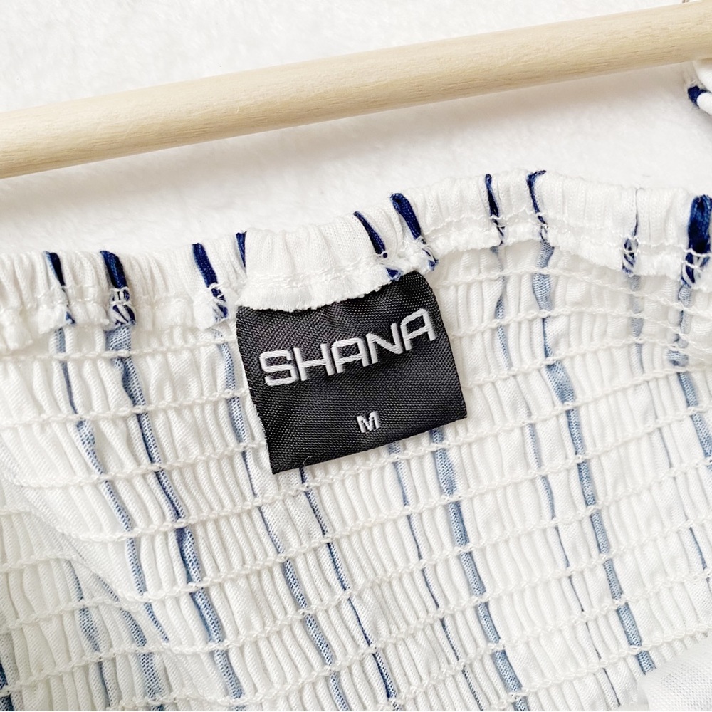 White & Blue Stripe Button Down Front Style Sundr… - image 6